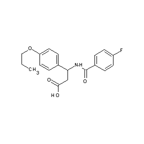 HTS00047 3-[(4-fluorophenyl)carbonylamino]-3-(4-propoxyphenyl)propanoic acid