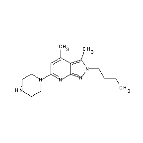 SBB026358 2-butyl-3,4-dimethyl-6-piperazinylpyrazolo[3,4-b]pyridine