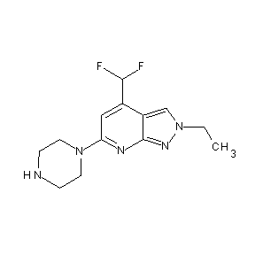 SBB026360 4-(difluoromethyl)-2-ethyl-6-piperazinylpyrazolo[3,4-b]pyridine