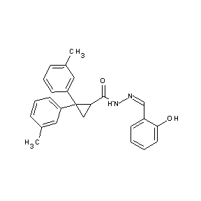 ST000023 N-[(1Z)-2-(2-hydroxyphenyl)-1-azavinyl][2,2-bis(3-methylphenyl)cyclopropyl]car boxamide