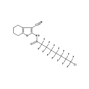 ST000146 8-chloro-N-(3-cyano(4,5,6,7-tetrahydrobenzo[b]thiophen-2-yl))-2,2,3,3,4,4,5,5, 6,6,7,7,8,8-tetradecafluorooctanamide
