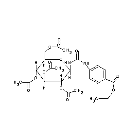 ST000324 3,5-diacetyloxy-6-(acetyloxymethyl)-2-({N-[4-(ethoxycarbonyl)phenyl]carbamoyl} amino)-2H-3,4,5,6-tetrahydropyran-4-yl acetate