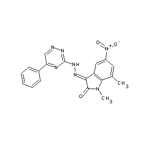 ST000506 1,7-dimethyl-5-nitro-3-{[(5-phenyl(1,2,4-triazin-3-yl))amino]azamethylene}benz o[d]azolin-2-one