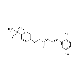ST000942 N-[(1E)-2-(2,5-dihydroxyphenyl)-1-azavinyl]-2-[4-(tert-butyl)phenoxy]acetamide
