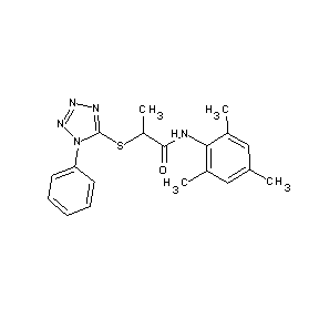 ST006235 2-(1-phenyl(1,2,3,4-tetraazol-5-ylthio))-N-(2,4,6-trimethylphenyl)propanamide