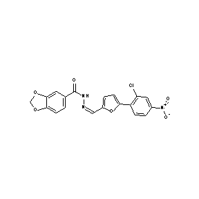 ST041063 2H-benzo[3,4-d]1,3-dioxolan-5-yl-N-{(1Z)-2-[5-(2-chloro-4-nitrophenyl)(2-furyl )]-1-azavinyl}carboxamide